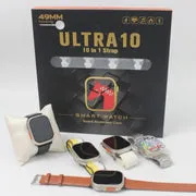 10 In 1 Ultra Smart Watch 2.1 Inch Full HD Screen Series 8 Wireless Charging 10 Straps & jelly cover Waterproof.