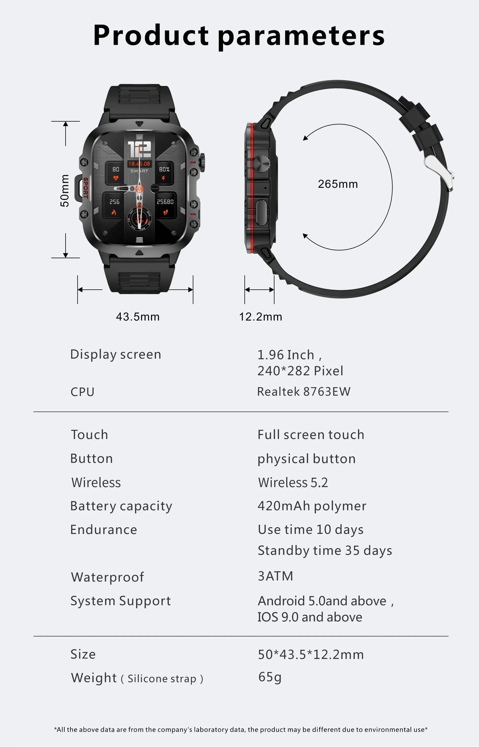 2024 Military Smart Watch - IP68