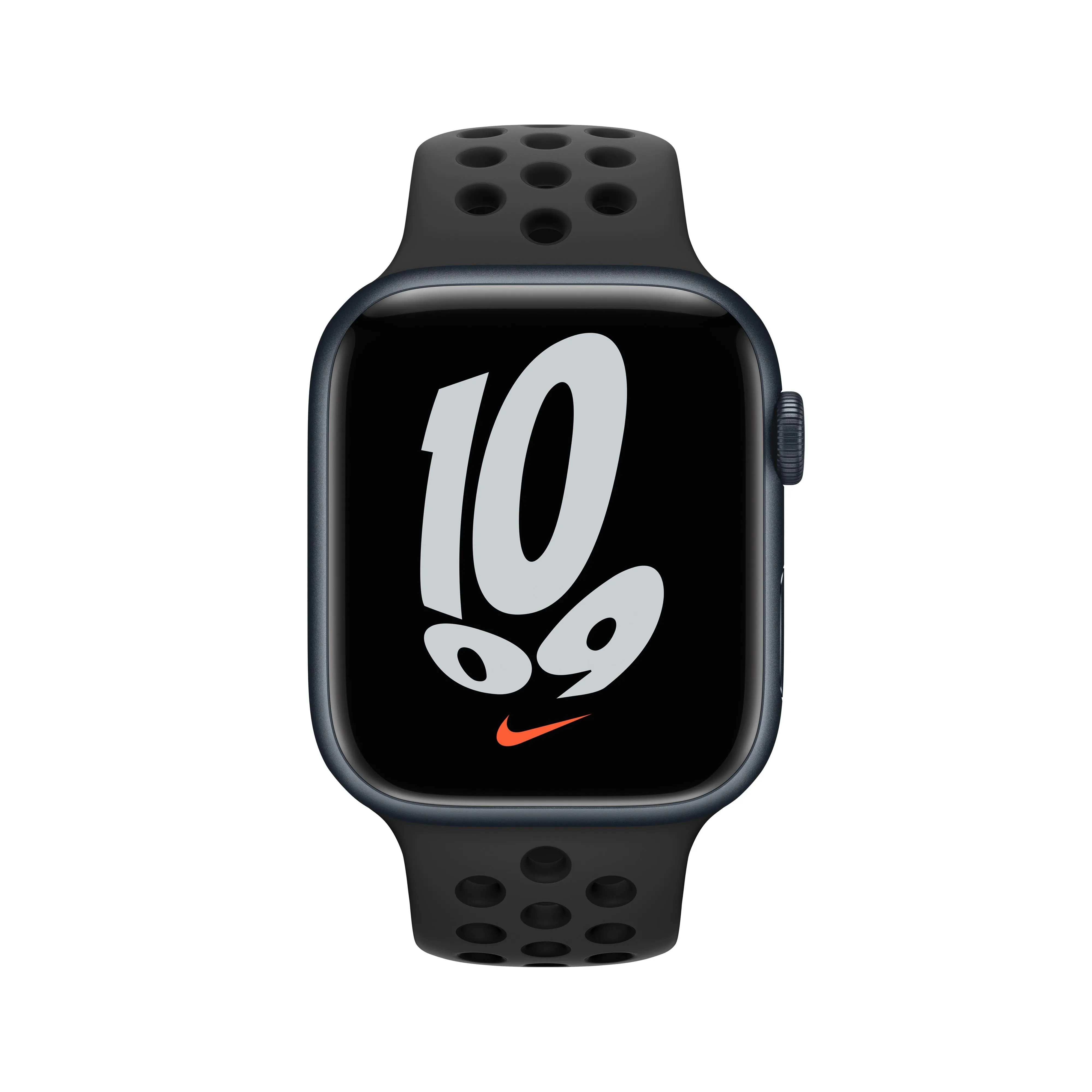 Apple Watch Nike Series 7 GPS   Cellular, 45mm Midnight Aluminium Case with Anthracite/Black Nike Sport Band - Regular