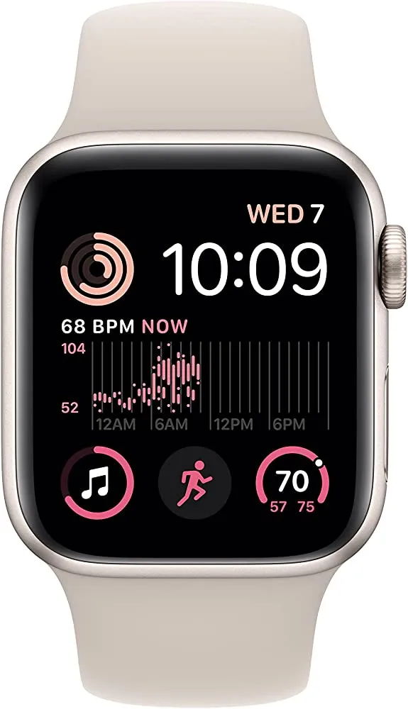 Apple Watch SE 2 (2022) 40mm (GPS) -  Aluminum Case with Starlight Sport Band  - (3K596LL/A)