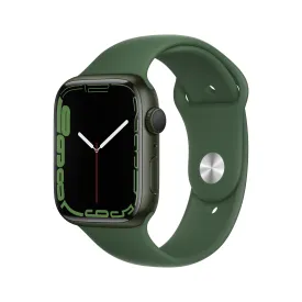 Apple Watch Series 7 GPS, 45mm Green Aluminium Case with Clover Sport Band - Regular