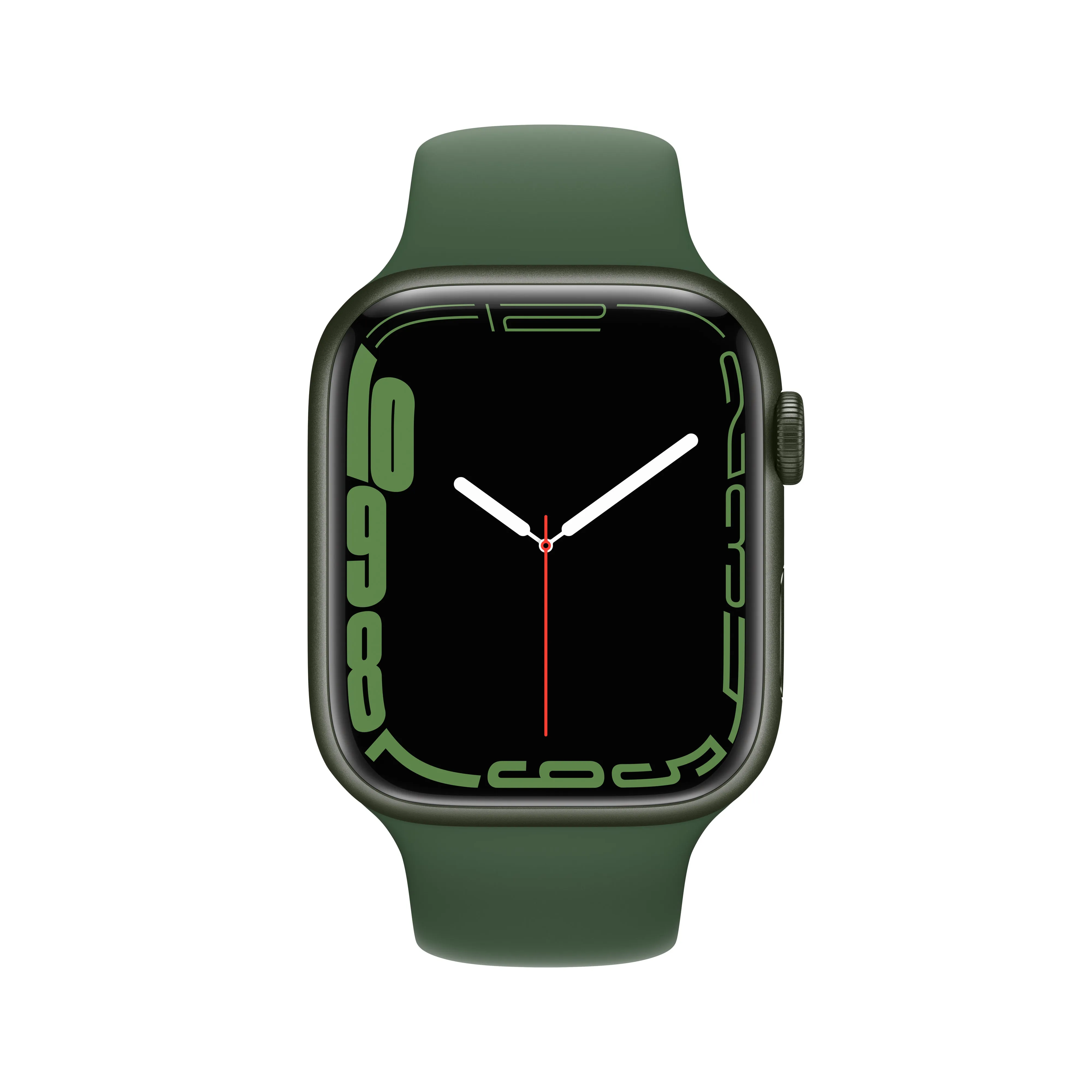 Apple Watch Series 7 GPS, 45mm Green Aluminium Case with Clover Sport Band - Regular