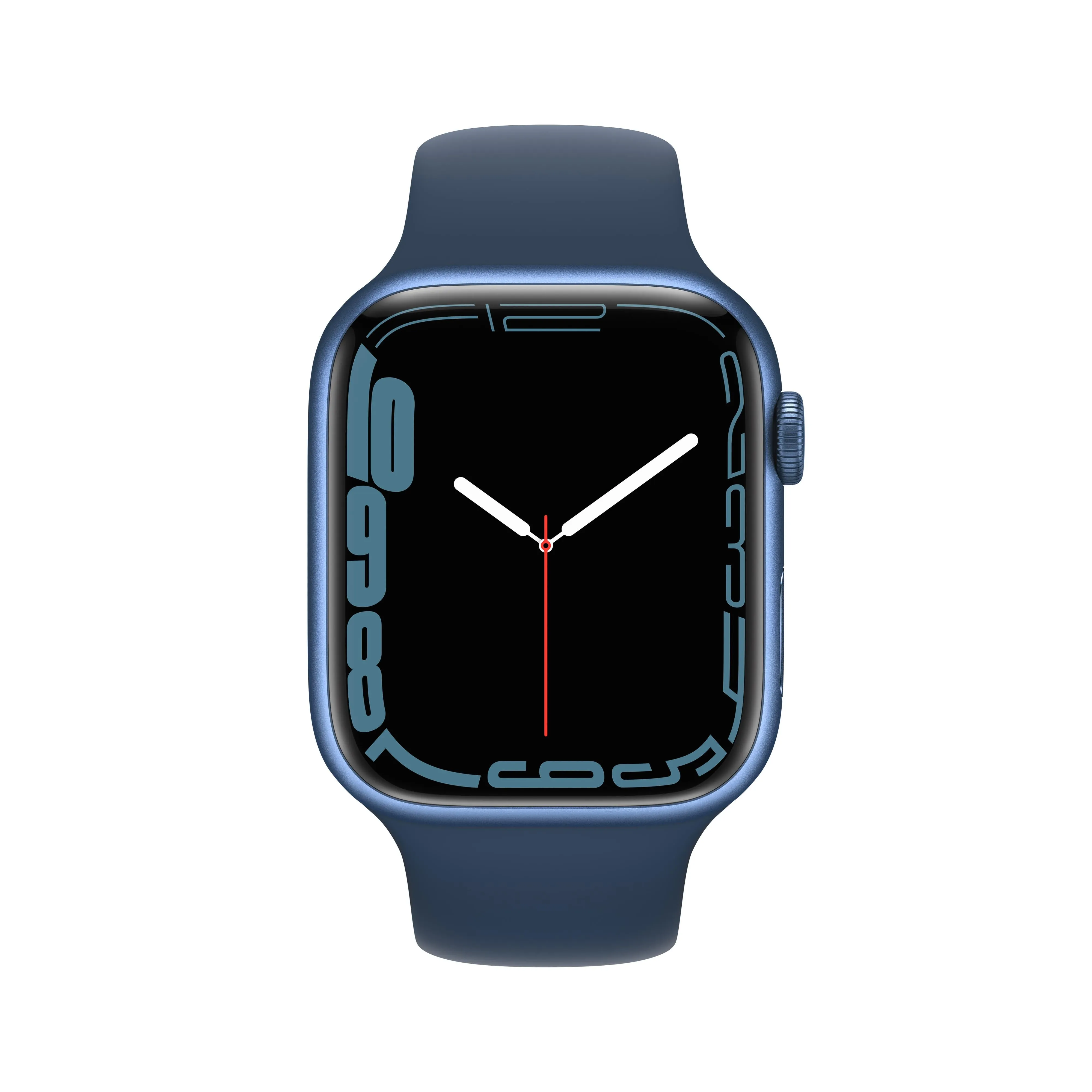 Apple Watch Series 7 GPS   Cellular, 41mm Blue Aluminium Case with Abyss Blue Sport Band - Regular