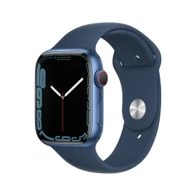 Apple Watch Series 7 GPS   Cellular, 41mm Blue Aluminium Case with Abyss Blue Sport Band - Regular