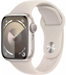 Apple Watch Series 9 (GPS) 41mm Starlight Aluminum - Starlight Sport Band S/M (MR8T3LW/A)