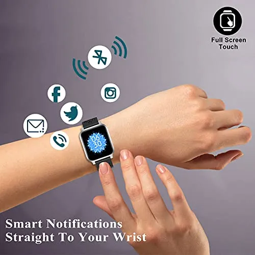 ASWEE Smart Watch for Women Men, Fitness Trackers with Blood Oxygen, Heart Rate and Sleep Monitor, Pedometer Step Counter Watch with 5ATM Waterproof, Smartwatch Compatible with iPhone Android Phones