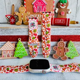 Cookies For Santa Print Silicone Band For Apple Watch