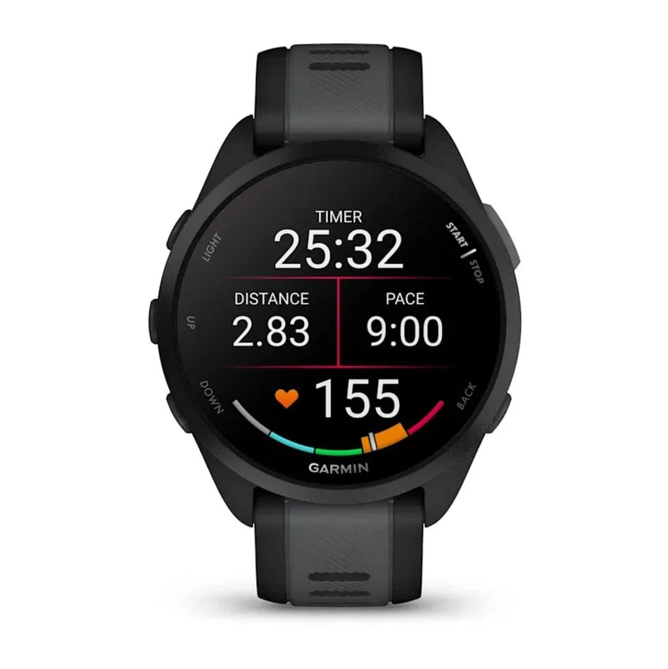 Garmin Forerunner 165 Running Smartwatch, Black/Slate Grey - Certified Refurbished