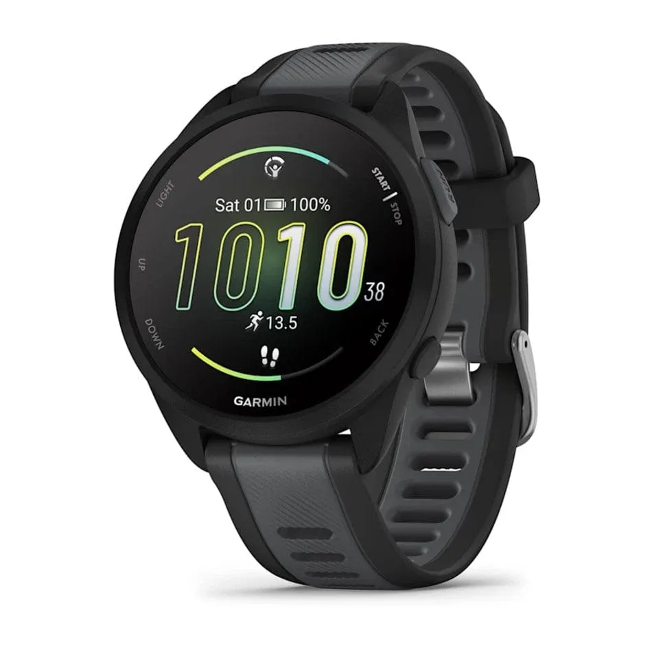 Garmin Forerunner 165 Running Smartwatch, Black/Slate Grey - Certified Refurbished