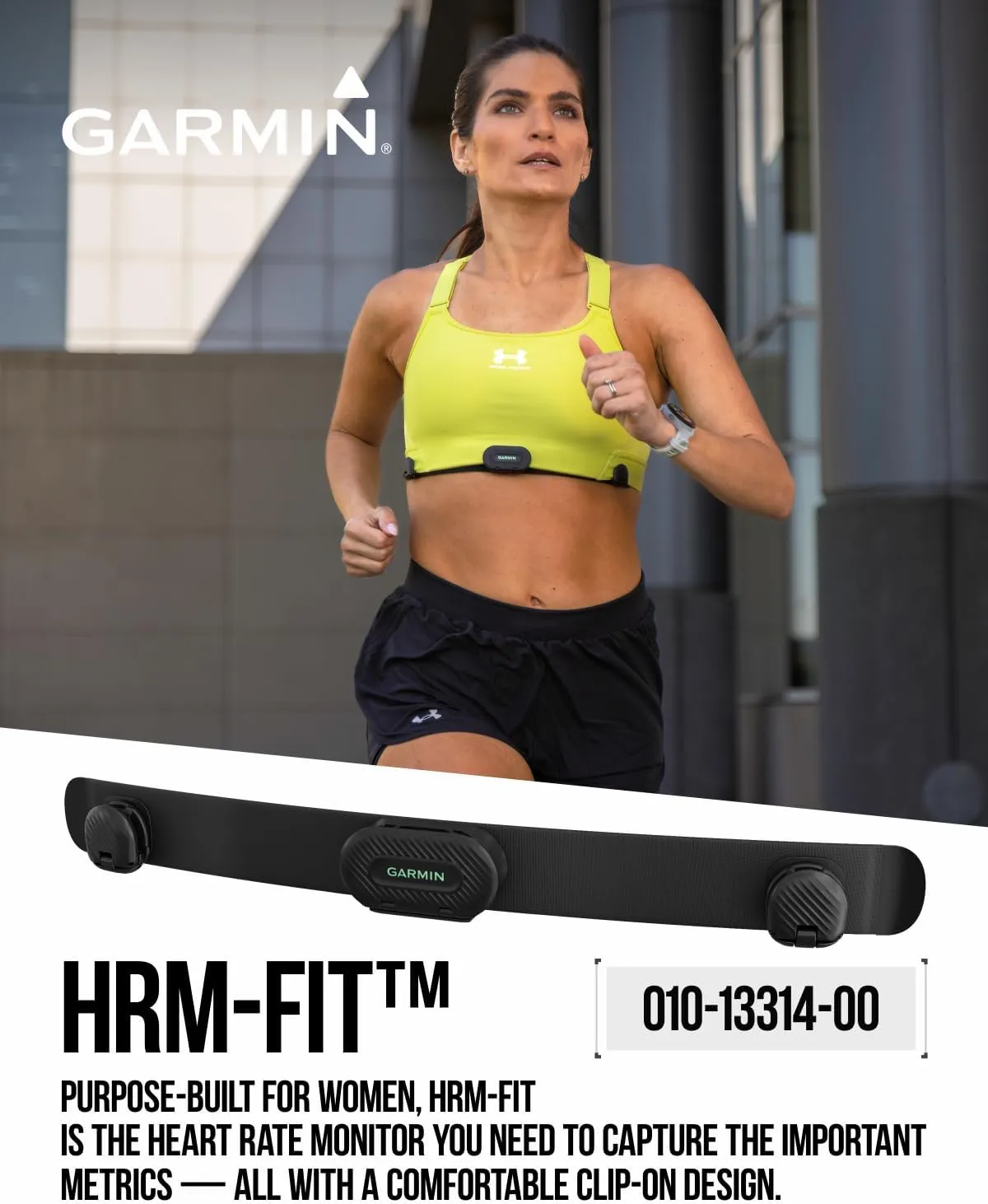 Garmin HRM-Fit, Heart Rate Monitor Designed for Women, Clip-On Design (010-13314-00)