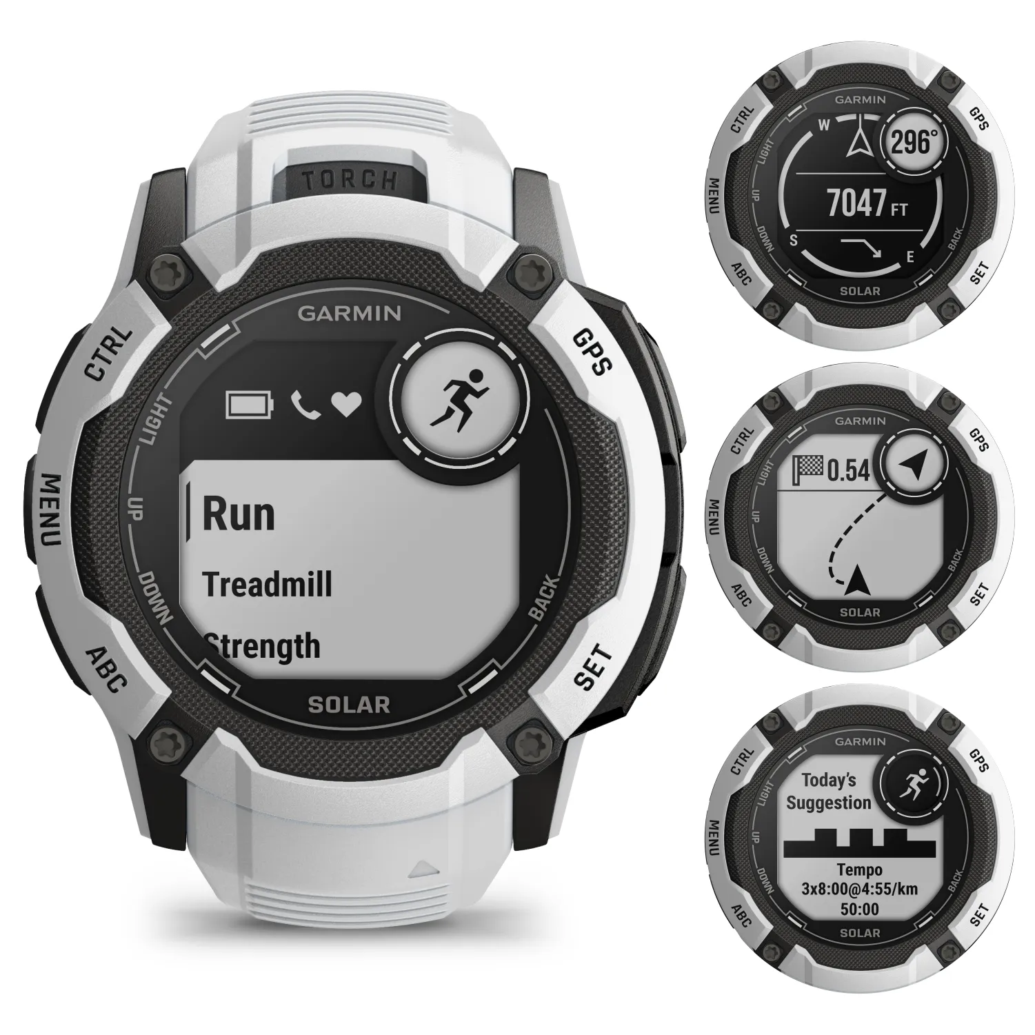 Garmin Instinct 2X Solar Series Rugged GPS Men Smartwatch with Power Glass Lens, LED Flashlight