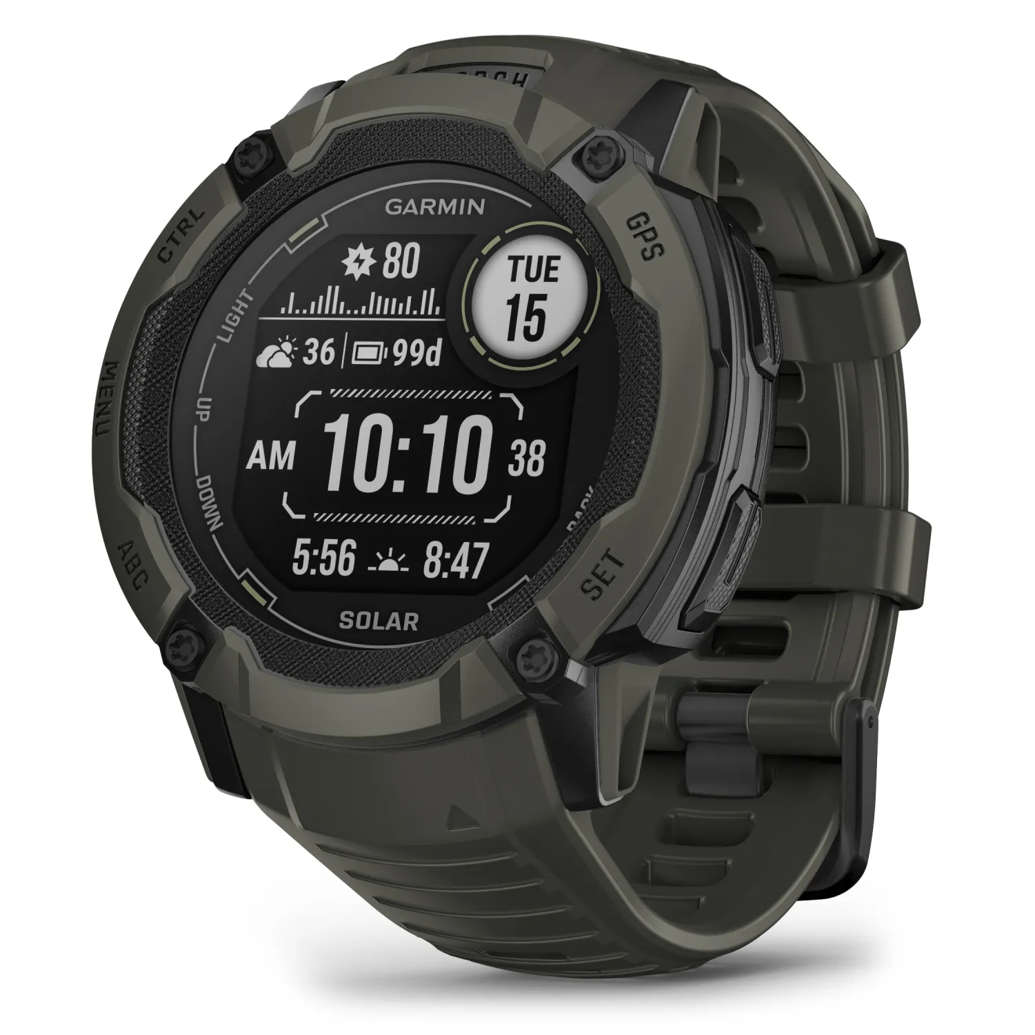 Garmin Instinct 2X Solar Series Rugged GPS Men Smartwatch with Power Glass Lens, LED Flashlight