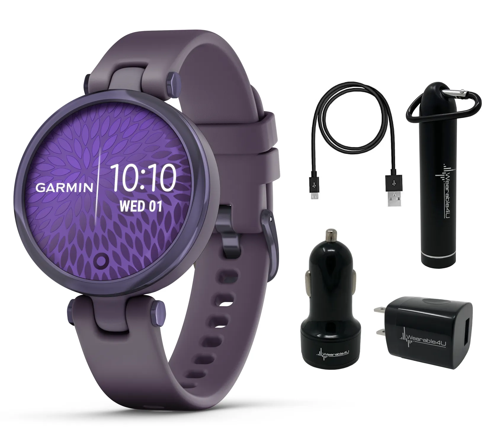 Garmin Lily Women’s Fitness Sport Smartwatch with Wearable4U Bundle