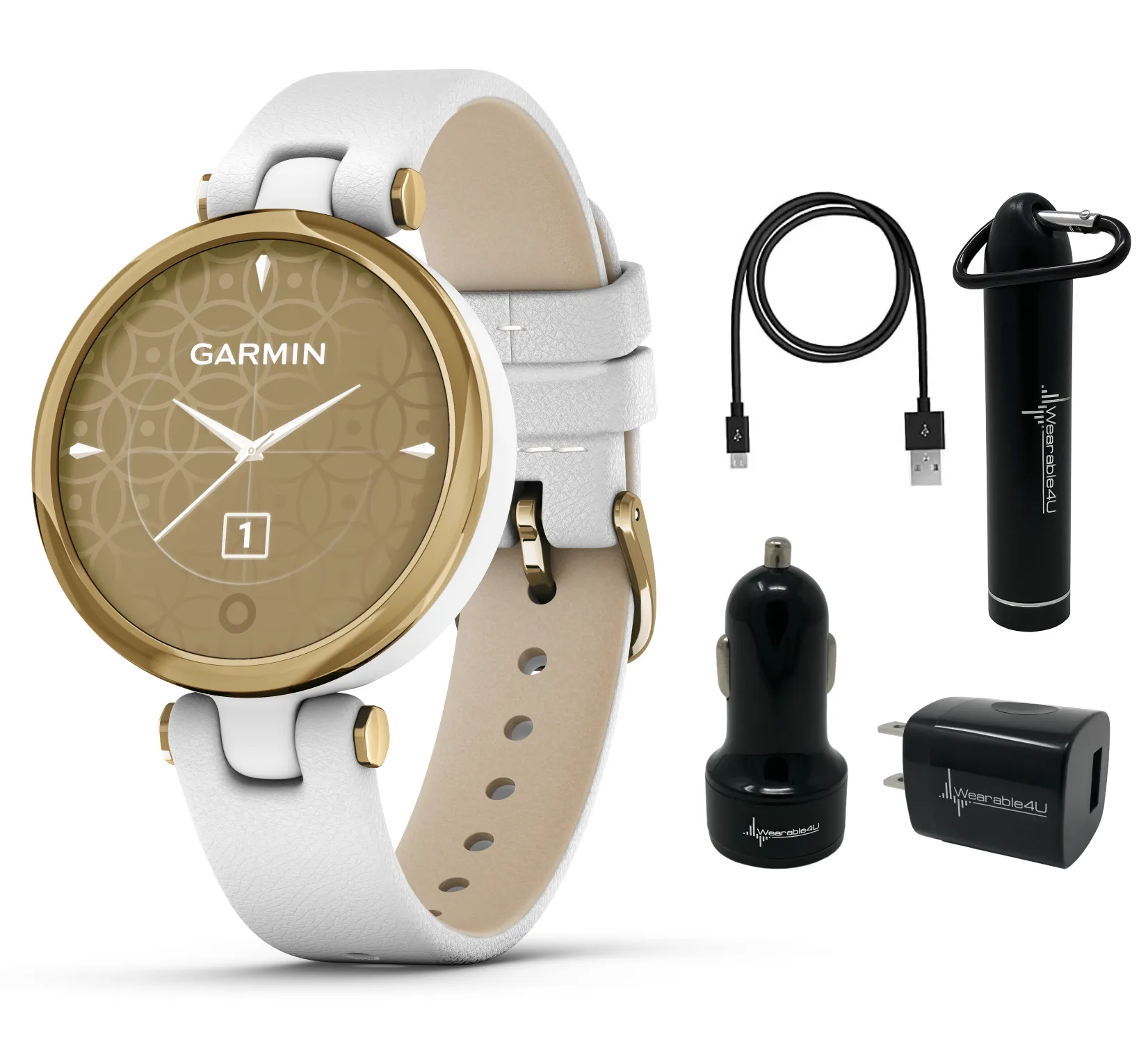 Garmin Lily Women’s Fitness Sport Smartwatch with Wearable4U Bundle