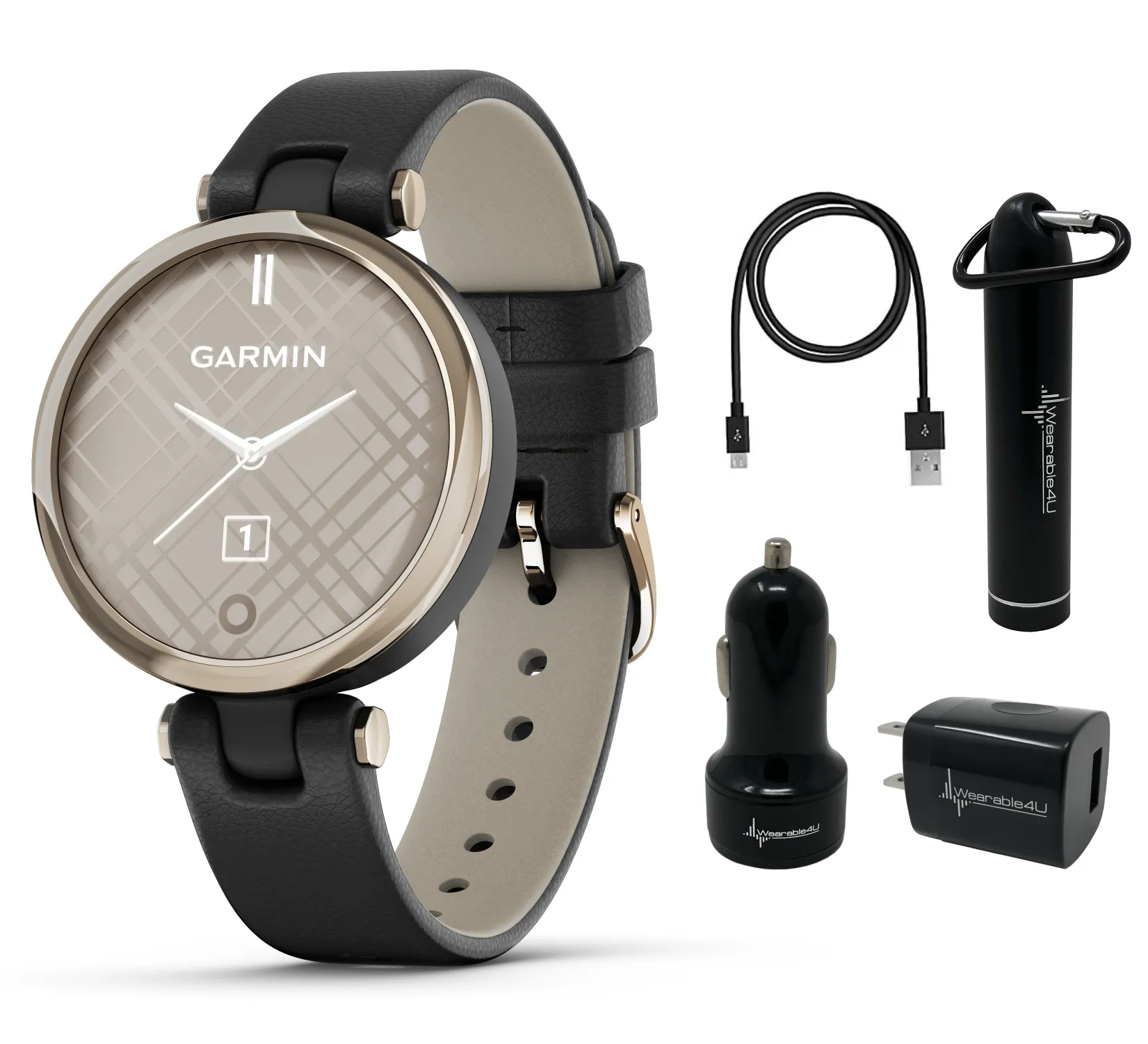 Garmin Lily Women’s Fitness Sport Smartwatch with Wearable4U Bundle