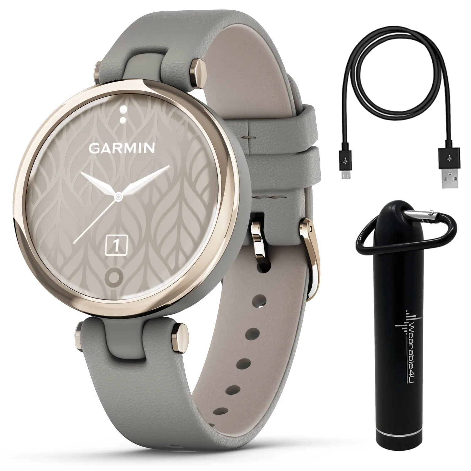 Garmin Lily Women’s Fitness Sport Smartwatch with Wearable4U Bundle