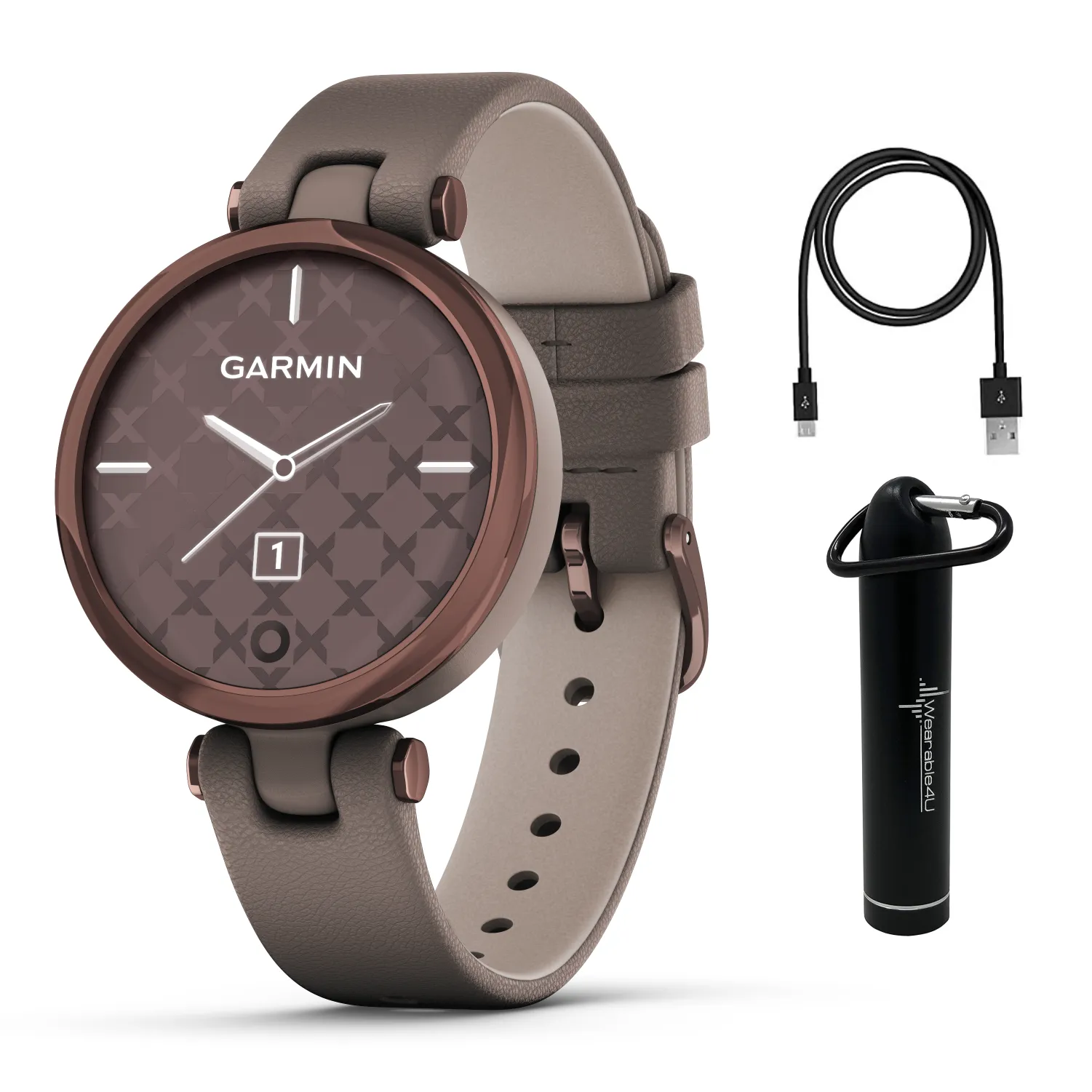 Garmin Lily Women’s Fitness Sport Smartwatch with Wearable4U Bundle