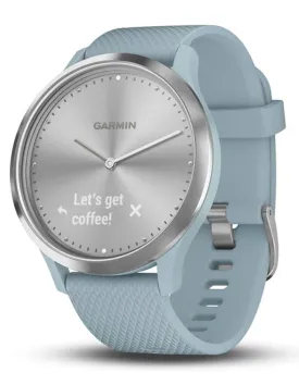 Garmin Vivomove HR Hybrid Smartwatch - Stainless - Sea Foam Strap - Bluetooth