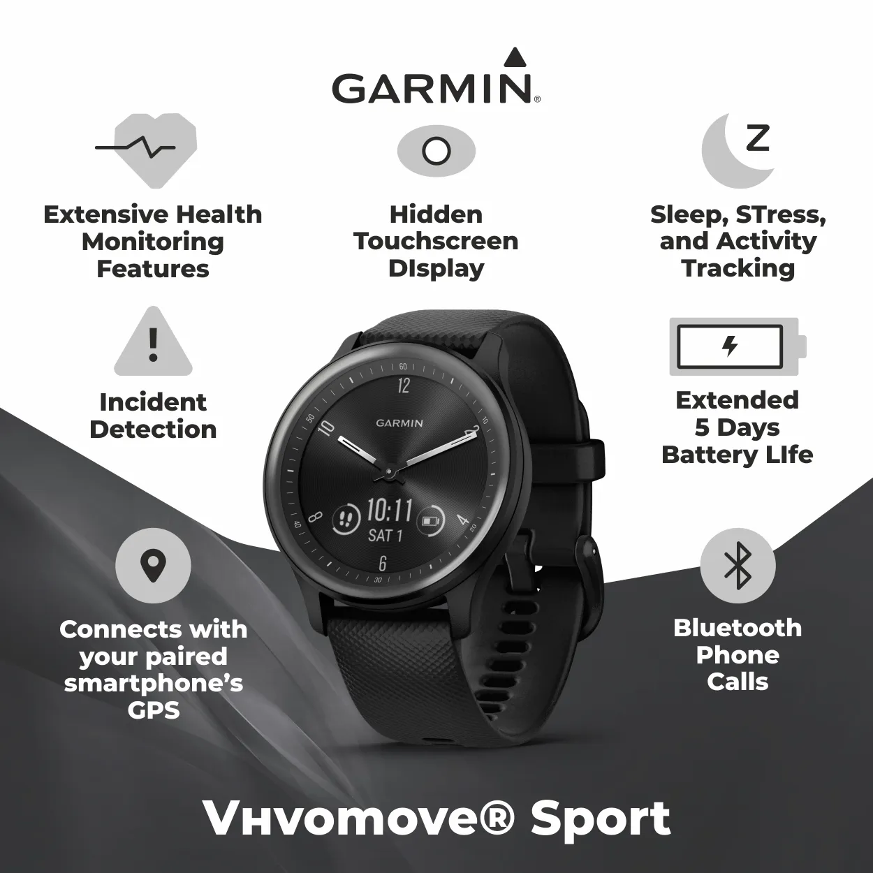 Garmin Vivomove Sport Hybrid Smartwatch