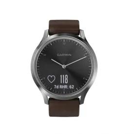 Garmin Vívomove HR Black with Brown Leather Band 010-01850-04