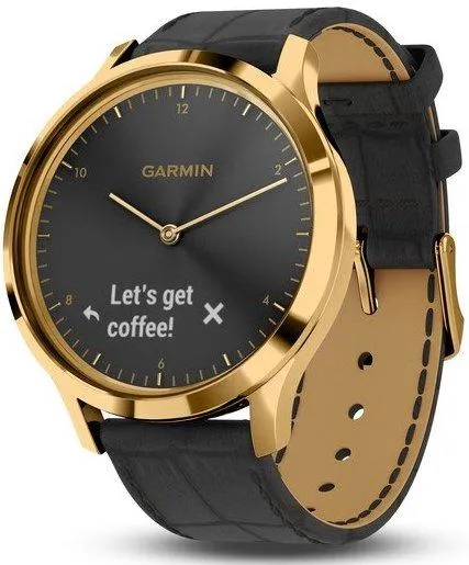 GRM Watch Vivomove HR Premium Gold Black Leather D