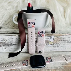 Lipstick & Latte's Print Silicone Band For Fitbit Versa 1/2