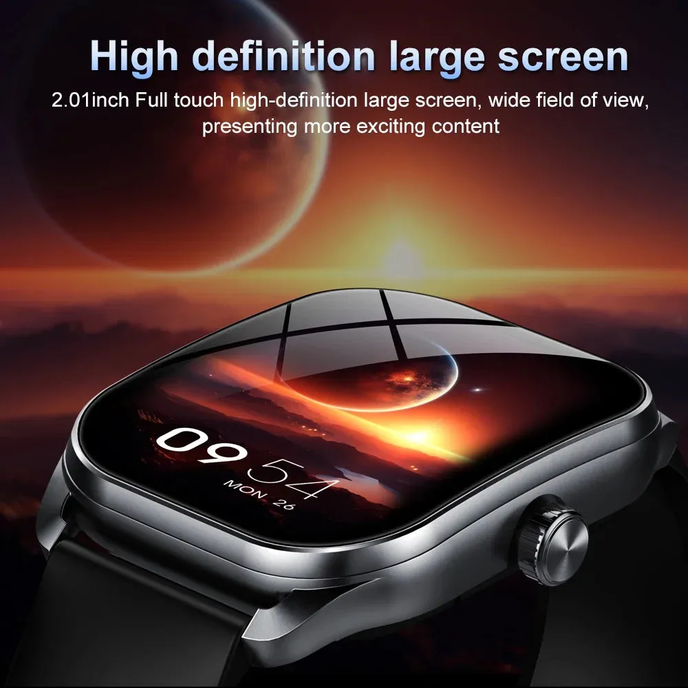 Men2.01 Smart Watch(Curved Screen) IP67 Waterproof Smartwatch Black