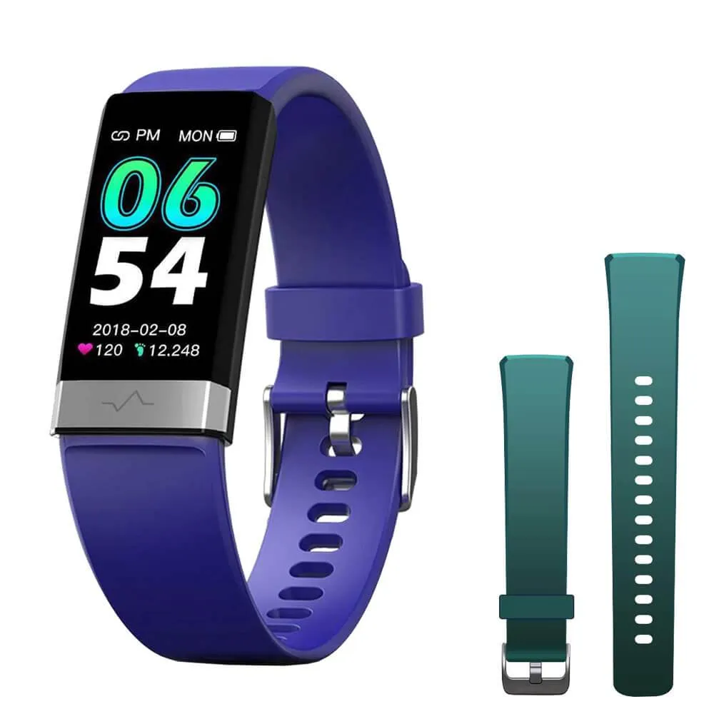 MorePro V19 Fitness Tracker ECG Monitor & Sleep Monitor Blue