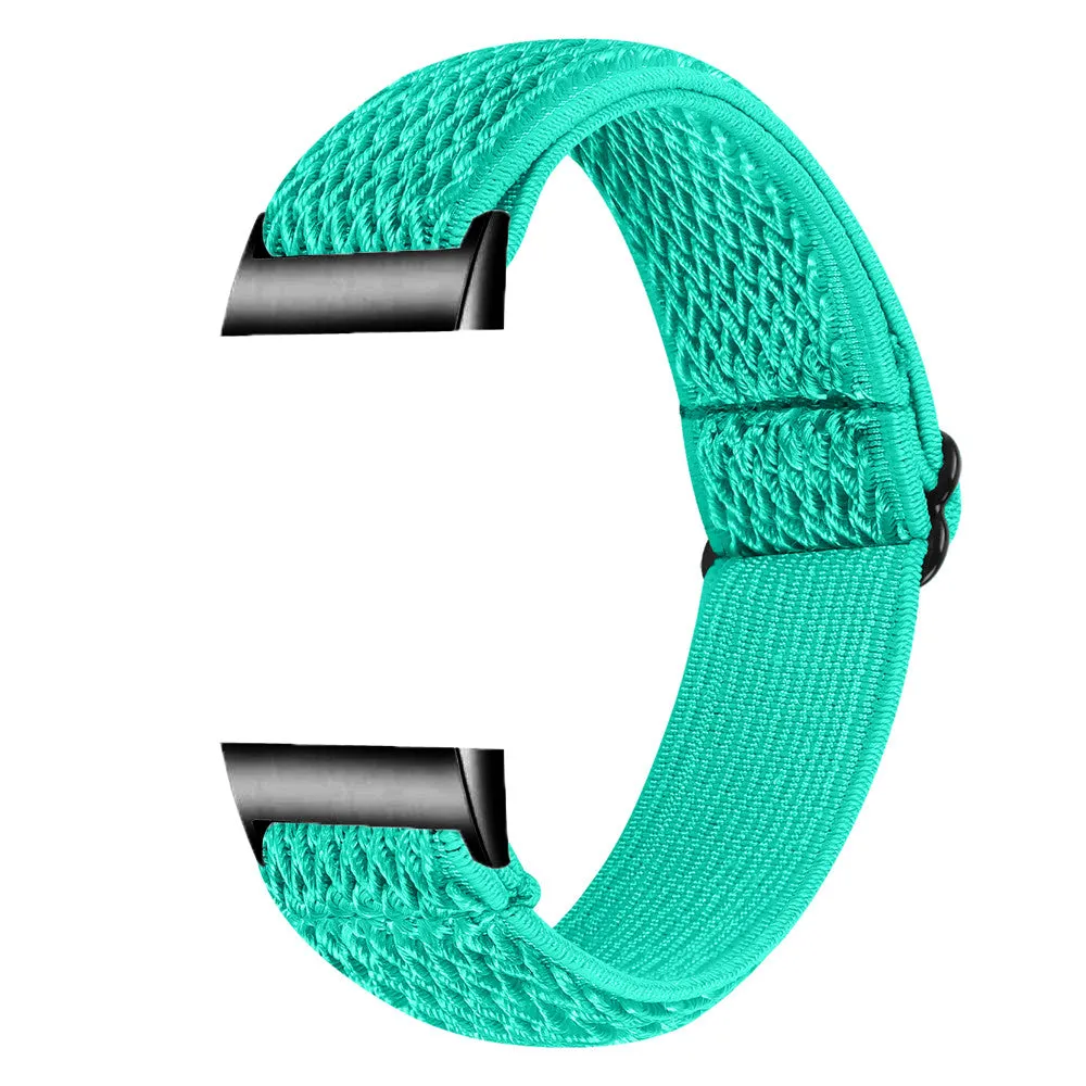 Nylon Elastic Bracelet Band Loop For Fitbit Charge 5 4 3 2 Woven Sports Watch Wrist Strap For Fitbit Charge 3 4 se