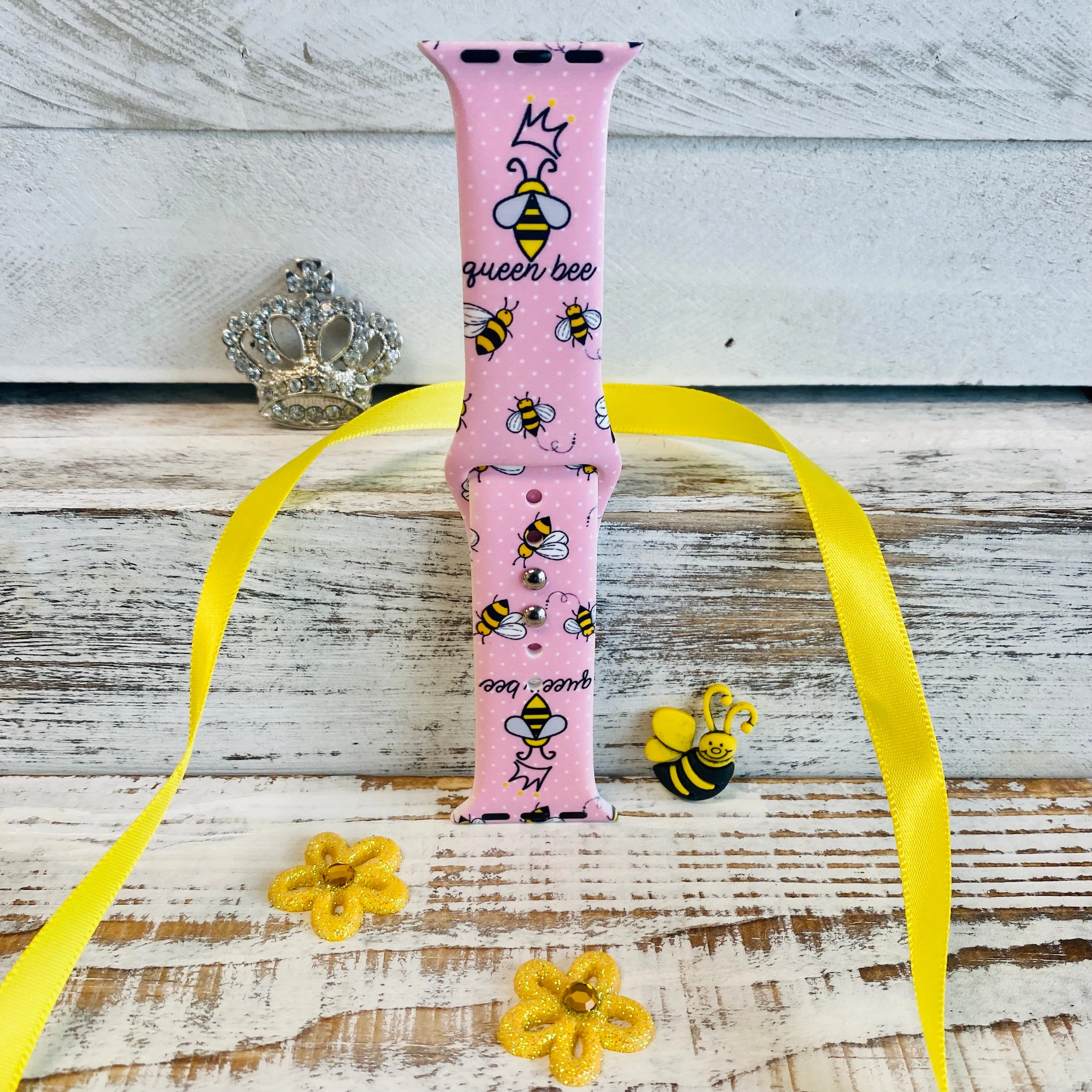 Queen Bee Print Silicone Band For Apple Watch