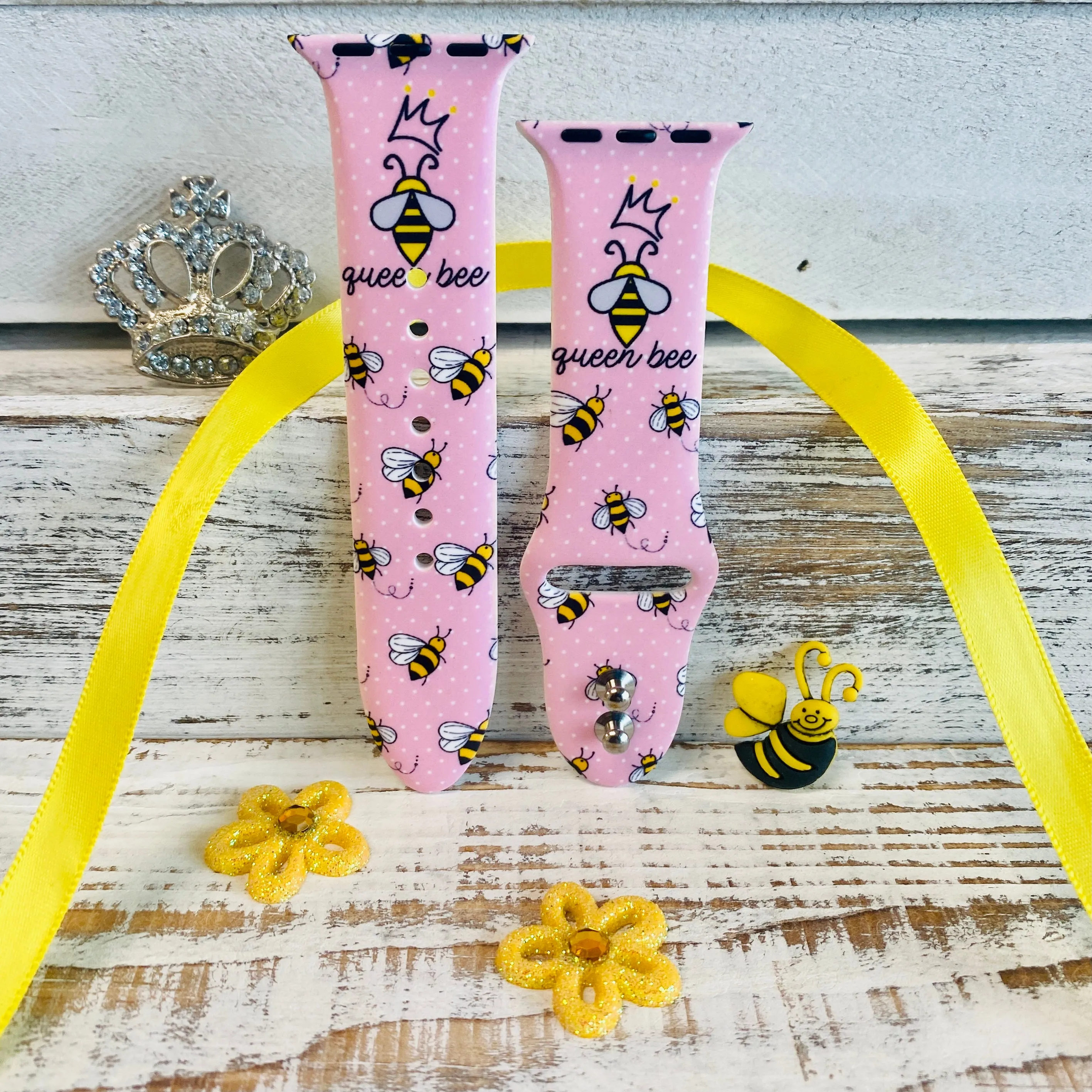 Queen Bee Print Silicone Band For Apple Watch