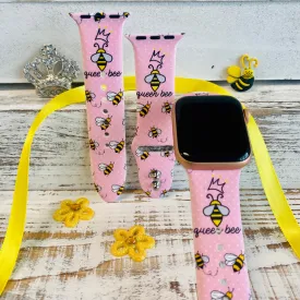 Queen Bee Print Silicone Band For Apple Watch