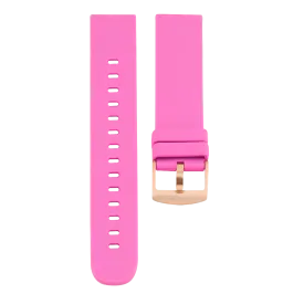 Raspberry pink OOZOO rubber strap with rose gold clasp