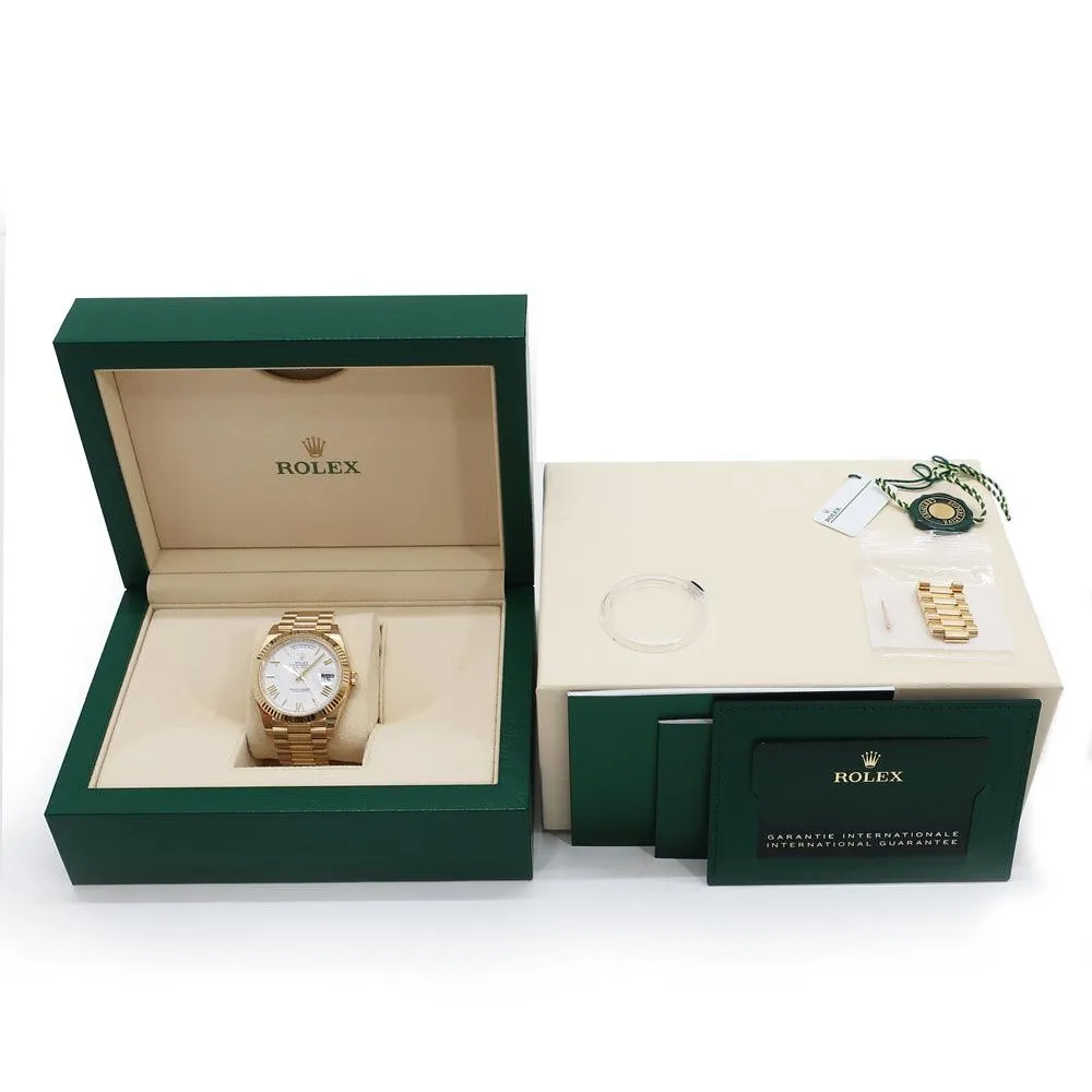 Rolex Day-Date 228238 White Roman YG 2023 Automatic Men's Watch