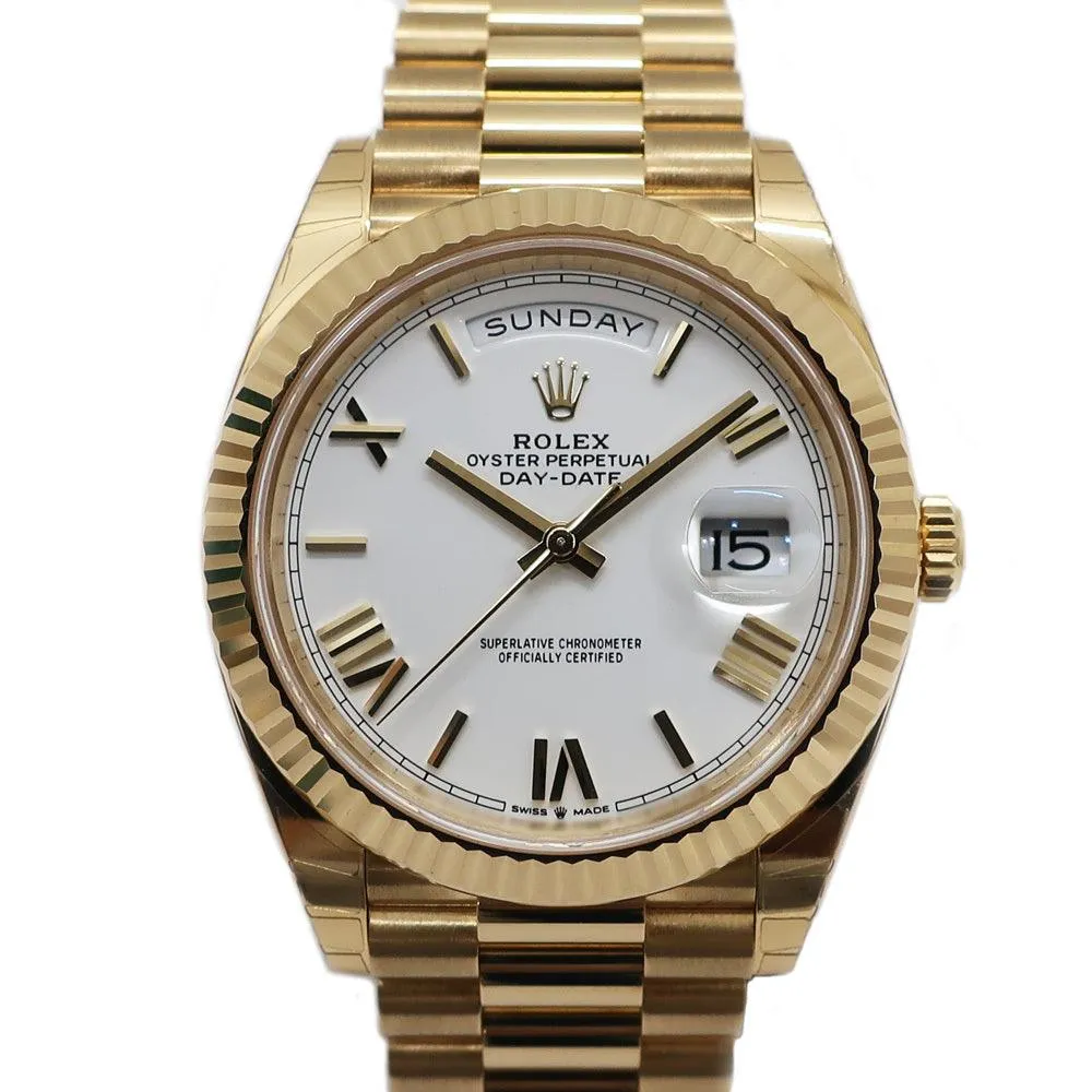 Rolex Day-Date 228238 White Roman YG 2023 Automatic Men's Watch