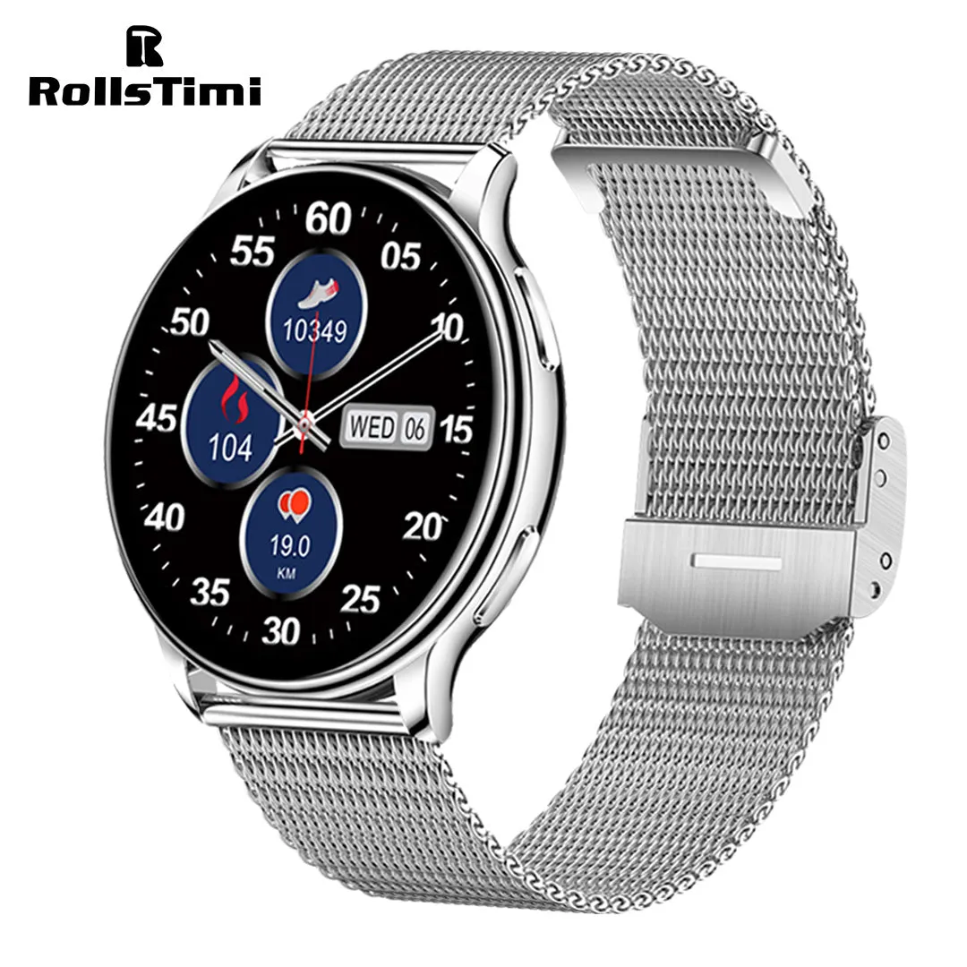 RollsTimi RT33 Fashion Women's Smartwatch Sports Luxury Fitness Tracker Heart Rate Blood Pressure Smart Watches for Men, Bluetooth Calls