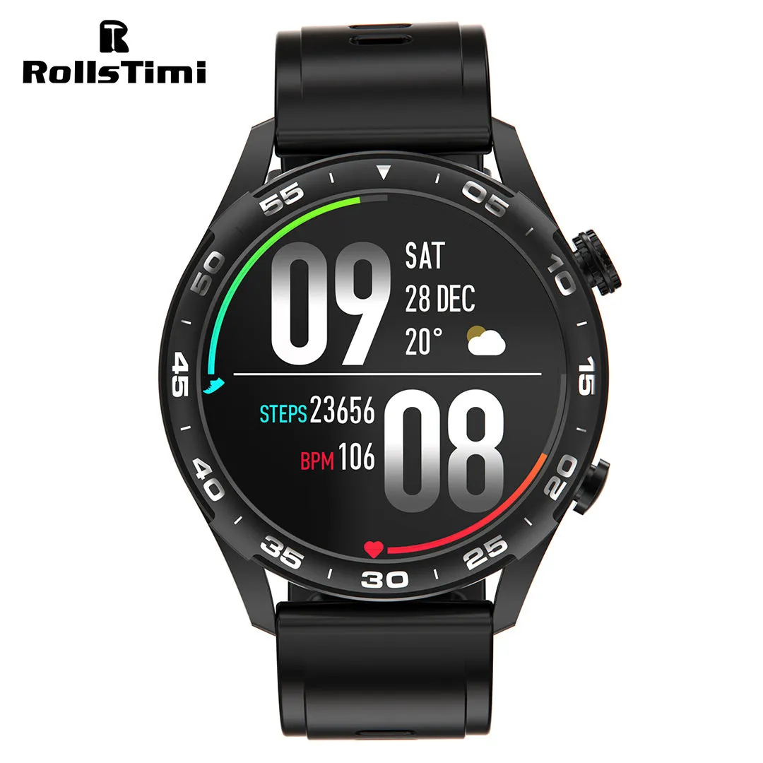 RollsTimi RTG101 Men's Smartwatch Amoled Screen Business Sports Fitness Tracker Smart Watch for Women Heart Rate Blood Pressure Monitoring