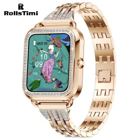 RollsTimi RTI98 Women's Smartwatch Luxury Fashion Fitness Tracker Sport Smart Watches for Women, Bluetooth Call Heart Rate Blood Pressure Monitoring