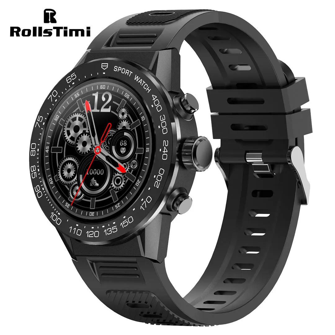 RollsTimi RTV35 Men's Degital Smartwatch Sports Fitness Tracker Waterproof Smart Watch for Men, Bluetooth Call, Heart Rate Blood Pressure Sleep Tracking