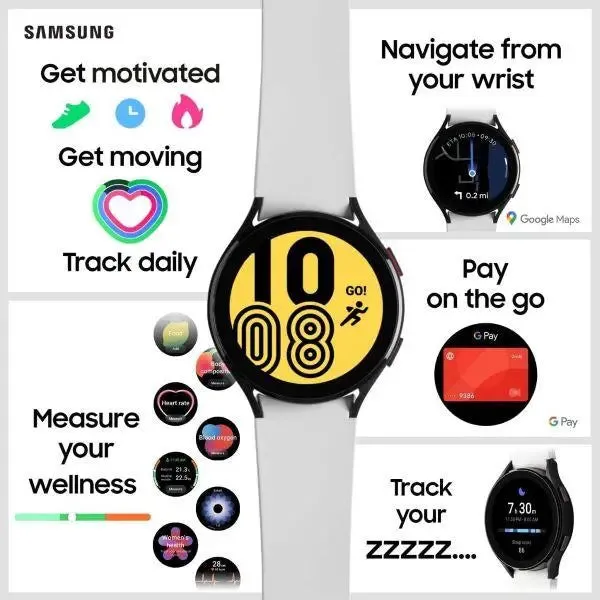 Samsung Galaxy Watch4 Smart Watch Health Monitoring Fitness Tracker Bluetooth 44mm Black