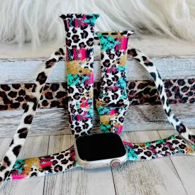 Serape Leopard Print Silicone Band For Apple Watch