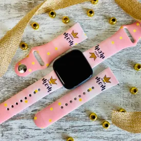 Super Mom Print Silicone Band For Fitbit Versa 1/2