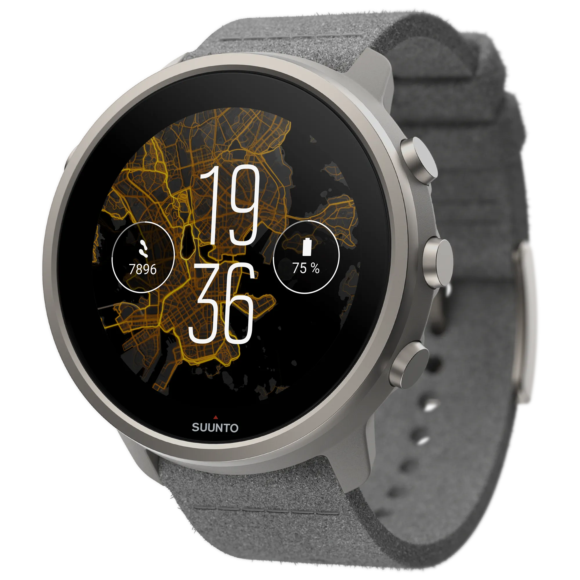 Suunto 7 Stone Gray Titanium Smartwatch with Versatile Sports Experience (SS050567000)