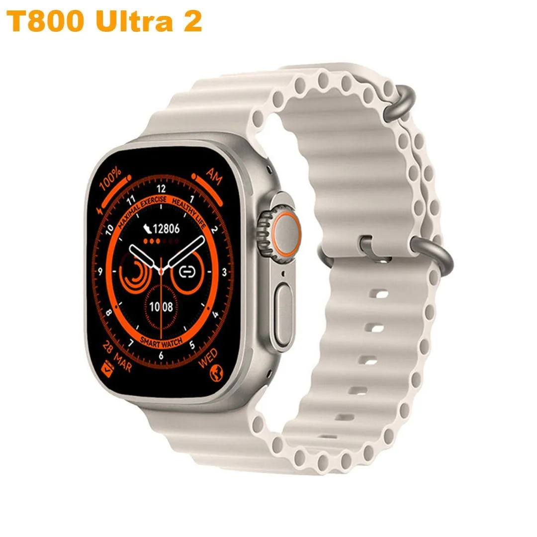 T900 Ultra 2 Smart Watch Bluetooth Call, Heart Rate Monitoring, IP67 Waterproof