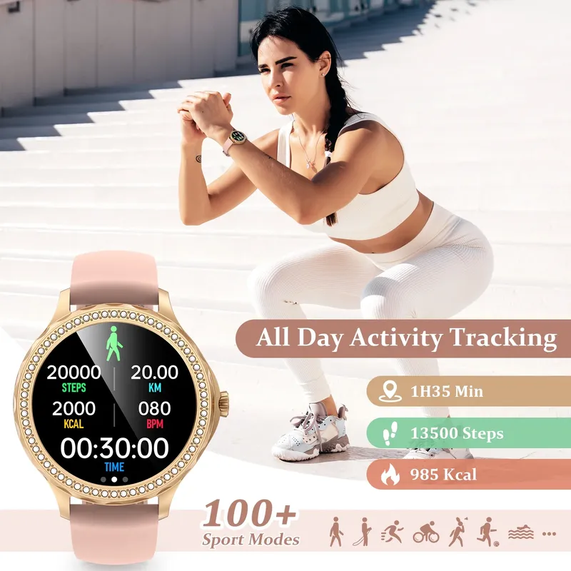 Waterproof Fitness Smart Watch Compatible with Android & iOS